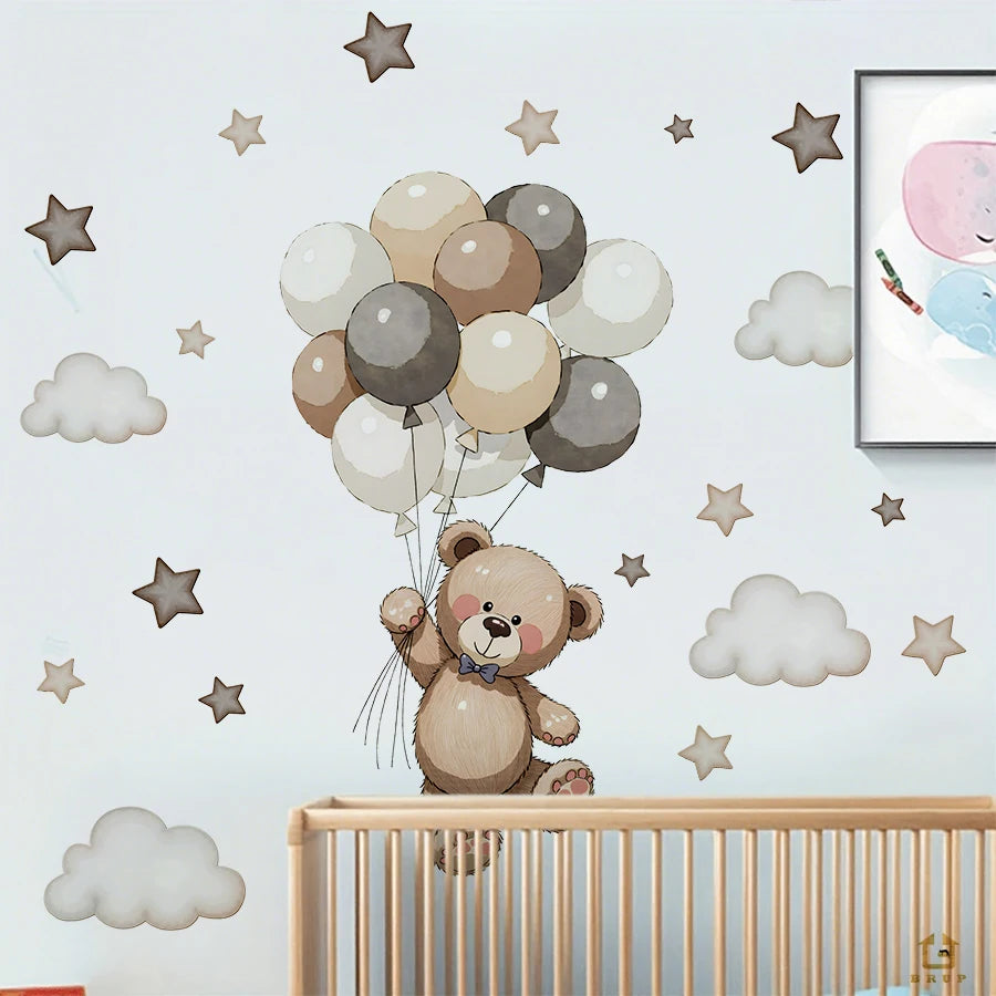 Adorable Teddy Bear Wall Decals