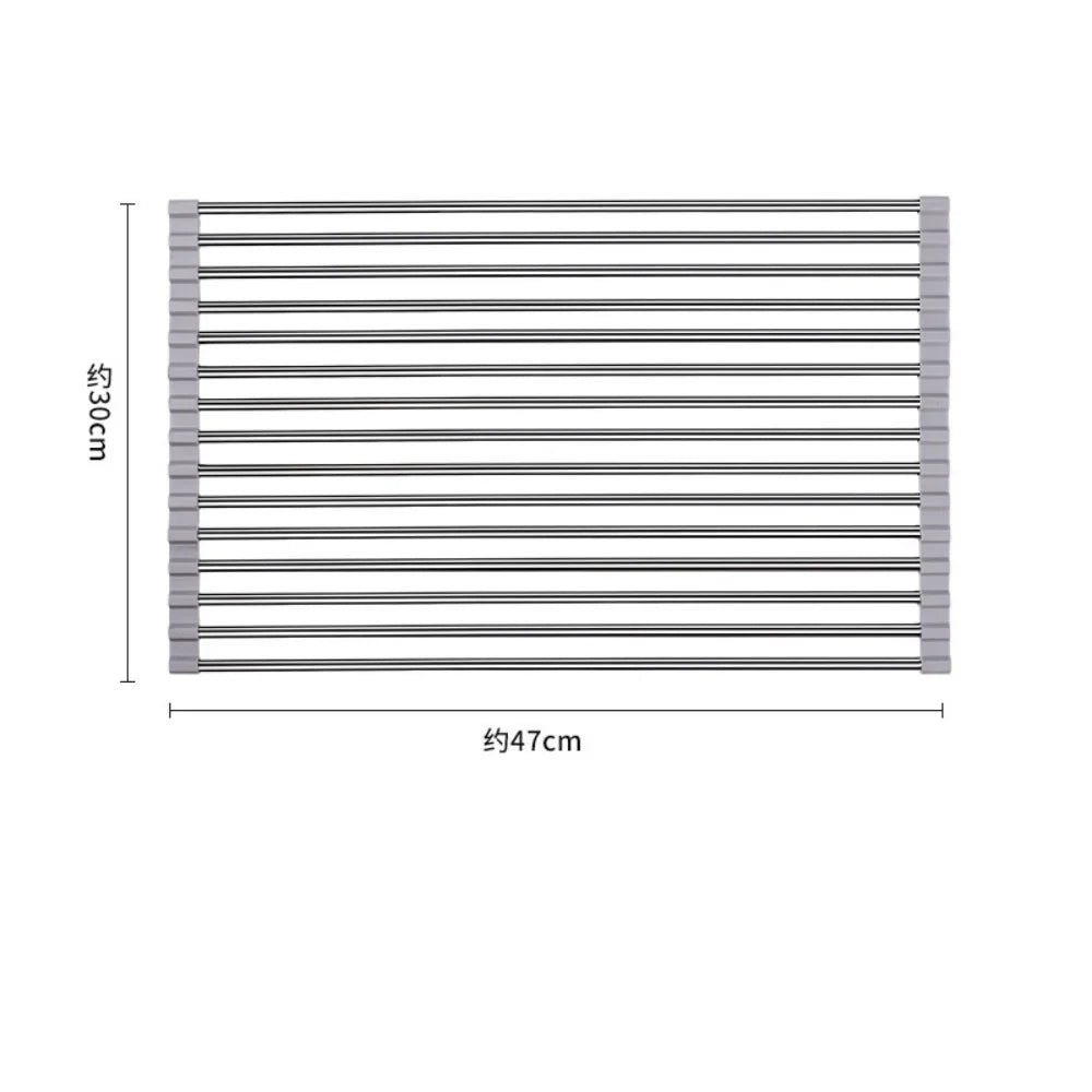 Rollable Stainless Steel Sink Drying Rack