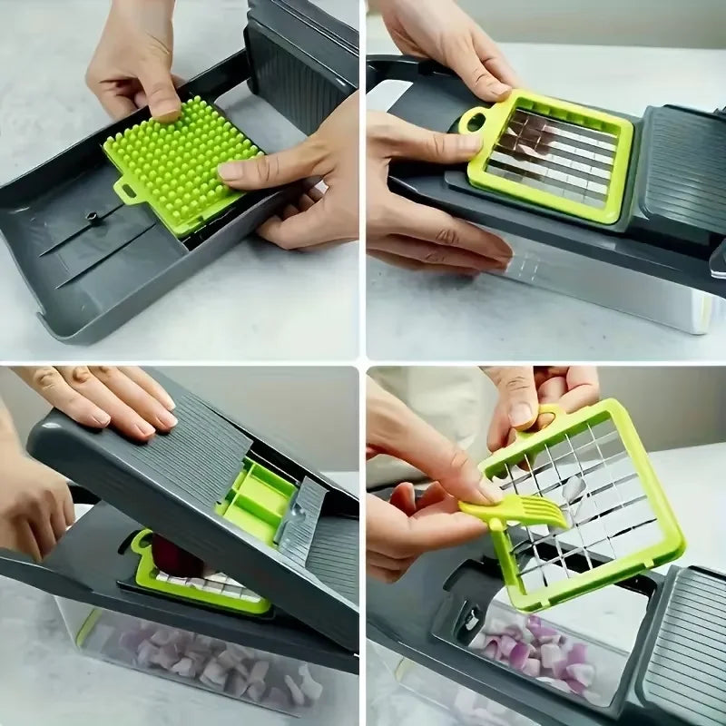 14-Piece Multifunctional Vegetable Grater Slicer