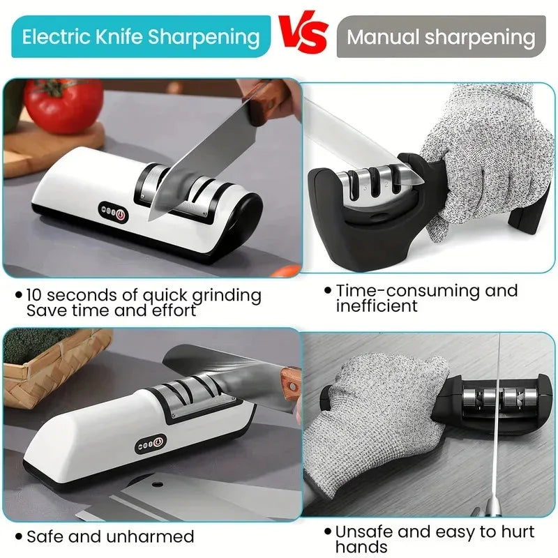 4-Gear Electric Knife Sharpener