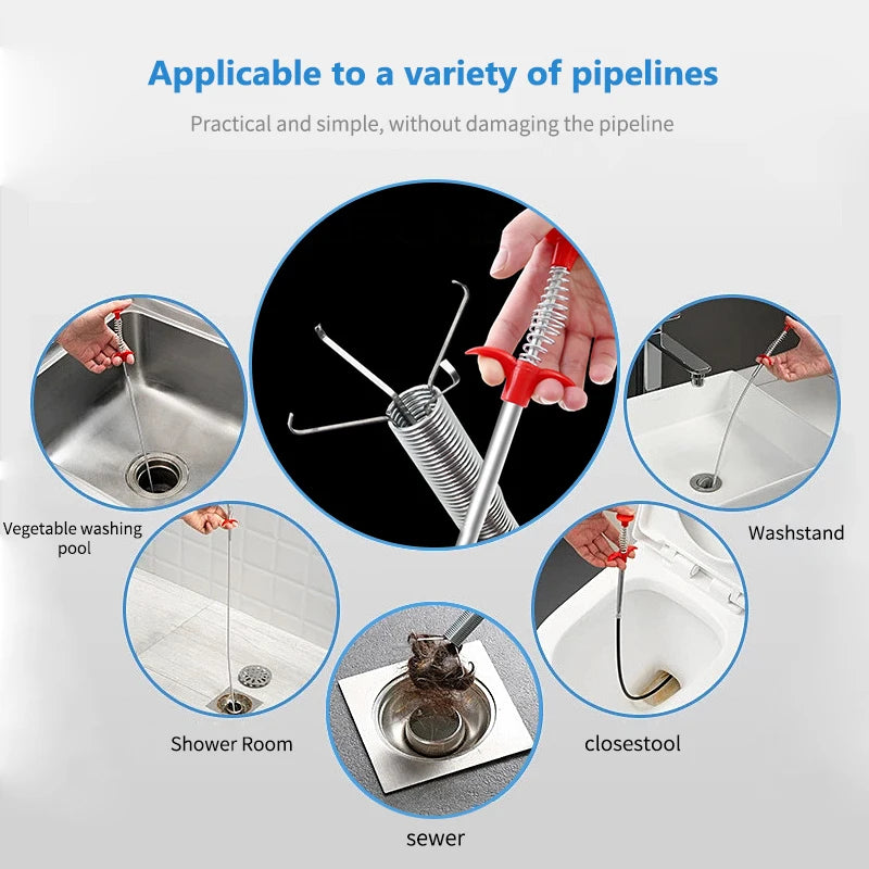 Drain snake and pipe dredging tool