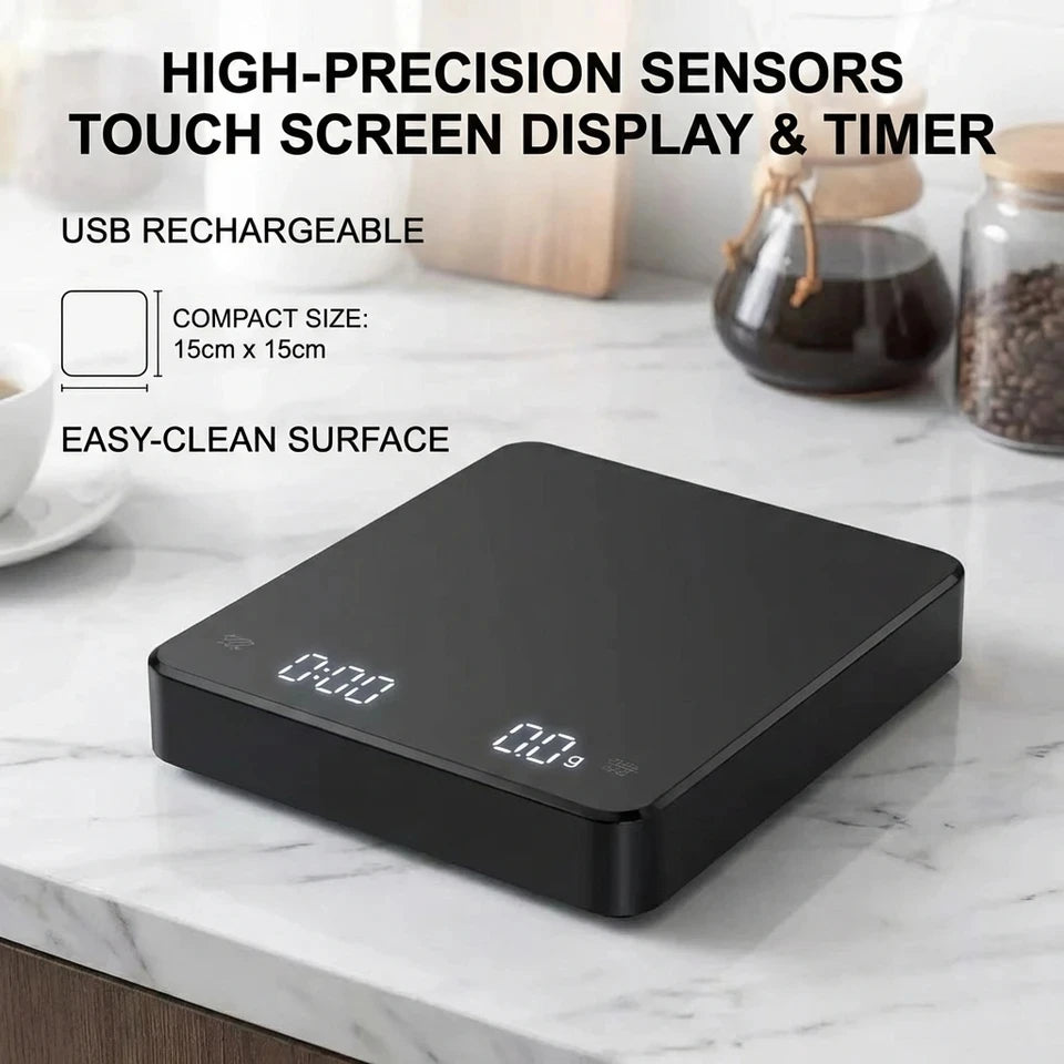 USB Rechargeable Digital Espresso Scale with Timer