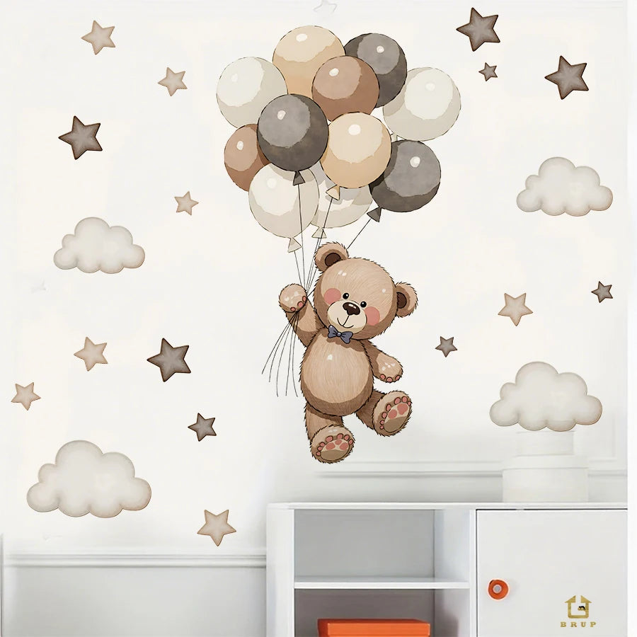 Adorable Teddy Bear Wall Decals