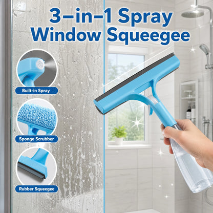 3-in-1 Handheld Window Squeegee