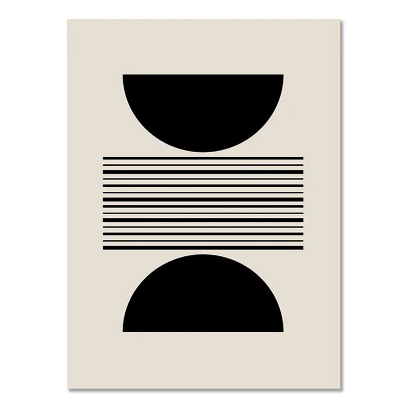 Abstract Boho Geometric Line Canvas Wall Art