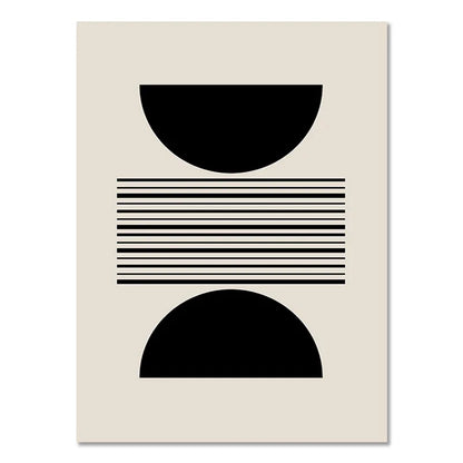 Abstract Boho Geometric Line Canvas Wall Art
