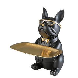 Creative Bulldog Tray Resin Statue
