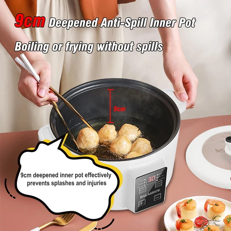 3.5L Electric Hot Pot Non-Stick Cooker