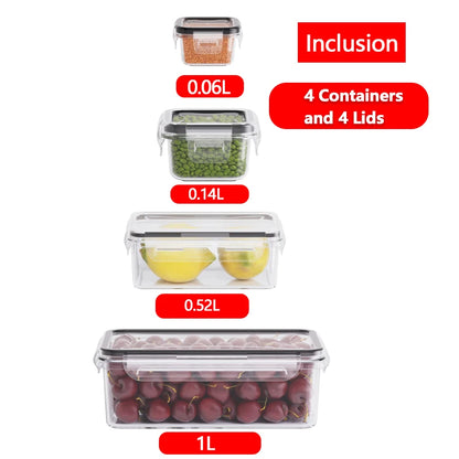 4-Piece Airtight Food Storage Containers set