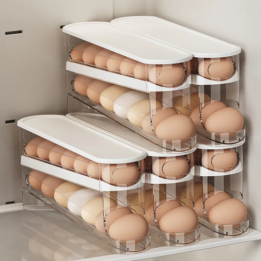 Bilayer Automatic Rolling Egg Holder
