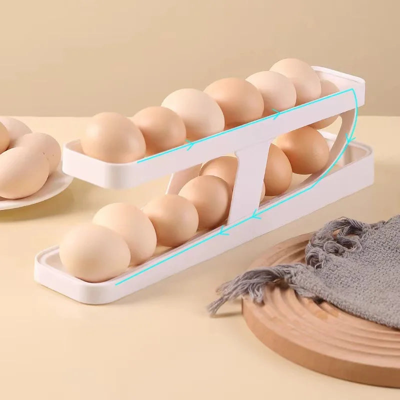 Bilayer Automatic Rolling Egg Holder