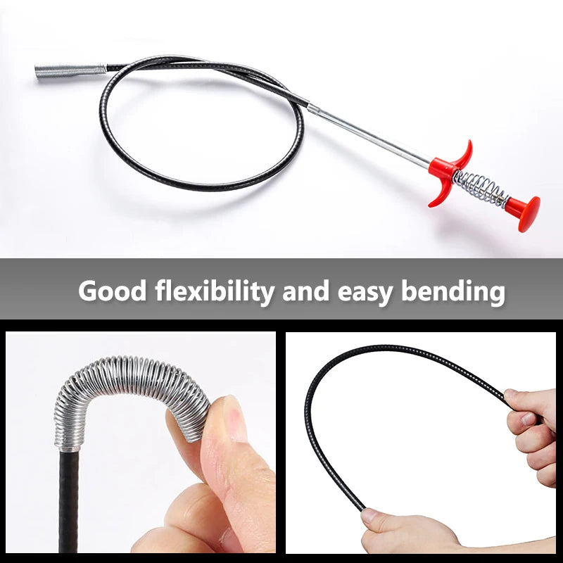 Drain snake and pipe dredging tool