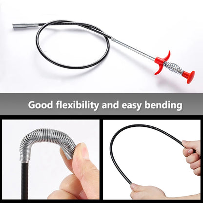Drain snake and pipe dredging tool