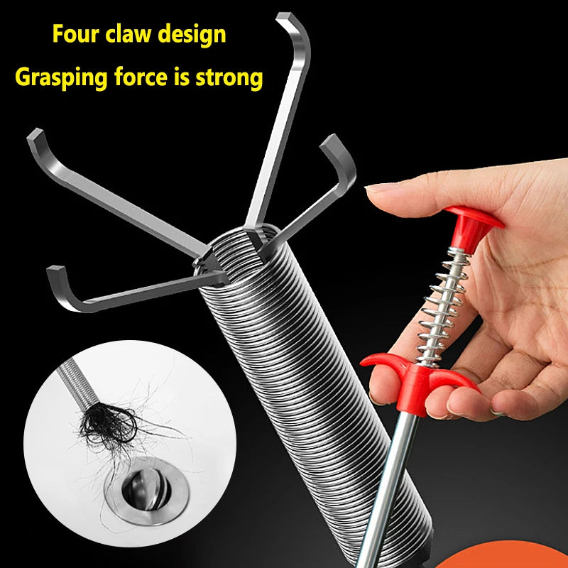 Drain snake and pipe dredging tool
