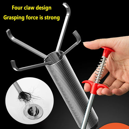 Drain snake and pipe dredging tool