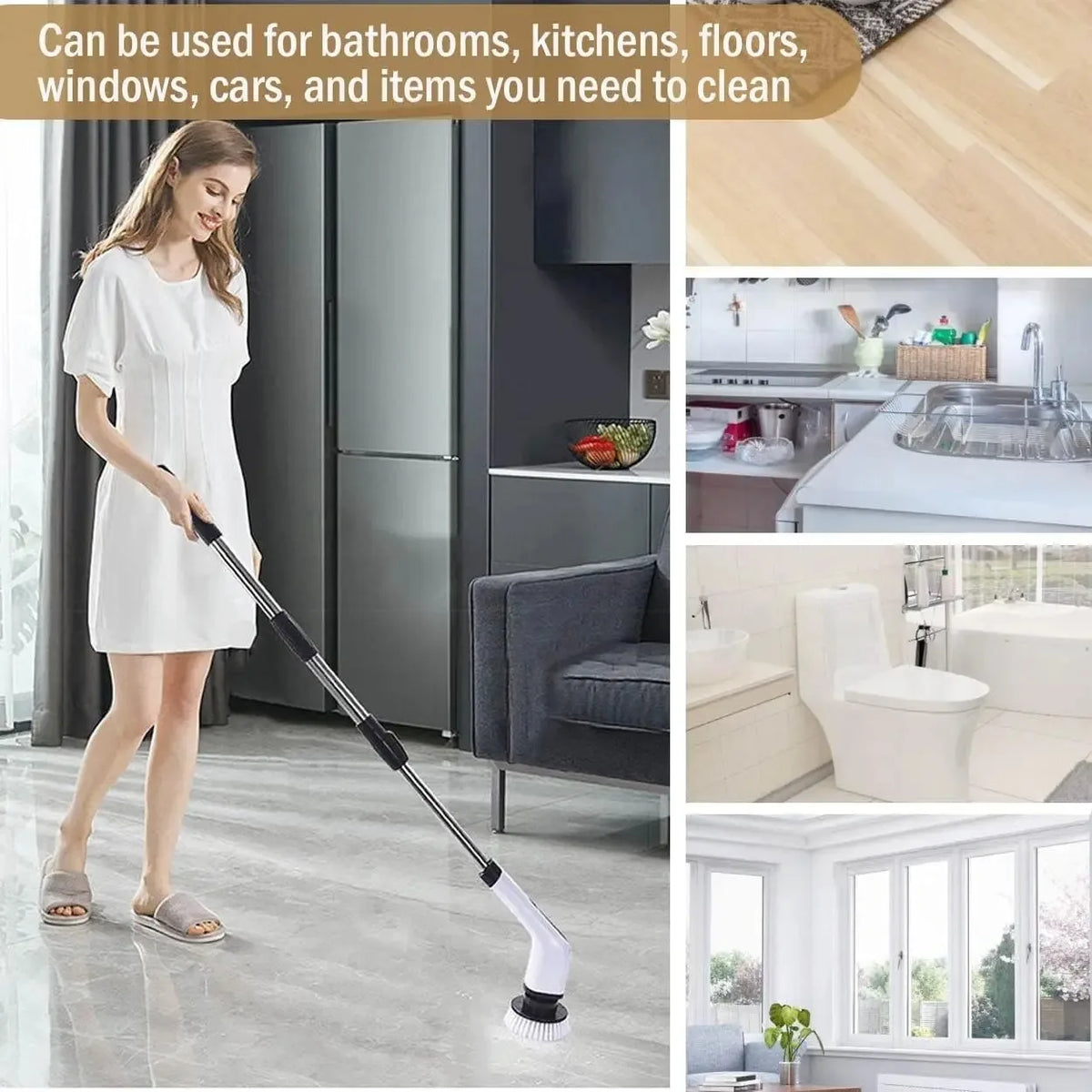 Cordless Electric Spin Scrubber Multipurpose Cleaning Brush