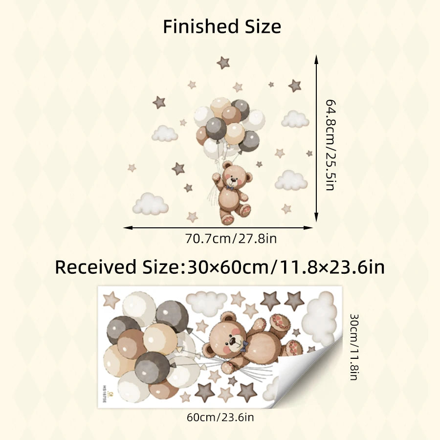 Adorable Teddy Bear Wall Decals