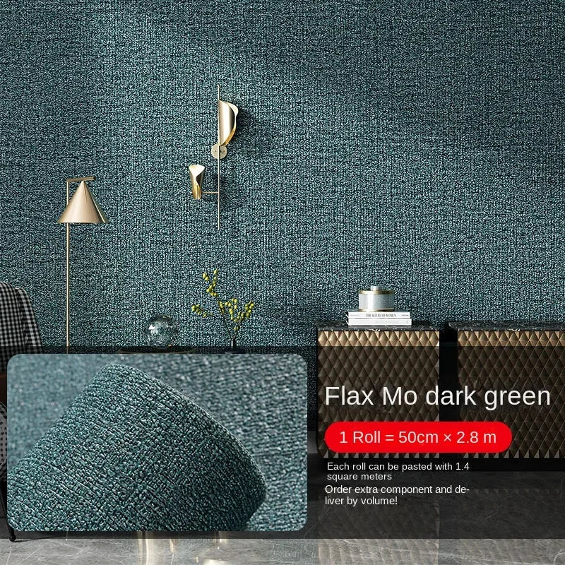Thick Self-Adhesive Linen Wallpaper