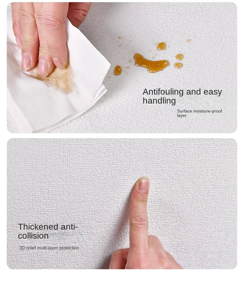 Thick Self-Adhesive Linen Wallpaper