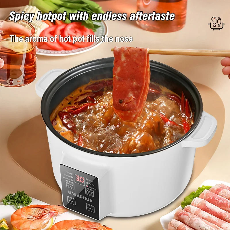3.5L Electric Hot Pot Non-Stick Cooker
