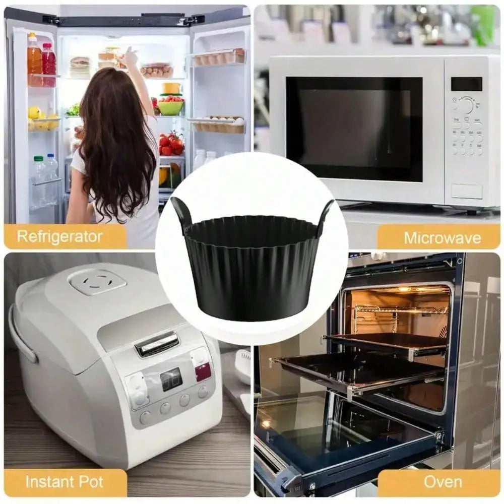 Reusable Silicone Air Fryer Liners Non-Stick Baking Cups