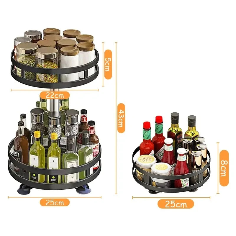 Rotatable Kitchen Storage Rack