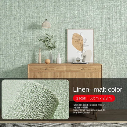 Thick Self-Adhesive Linen Wallpaper