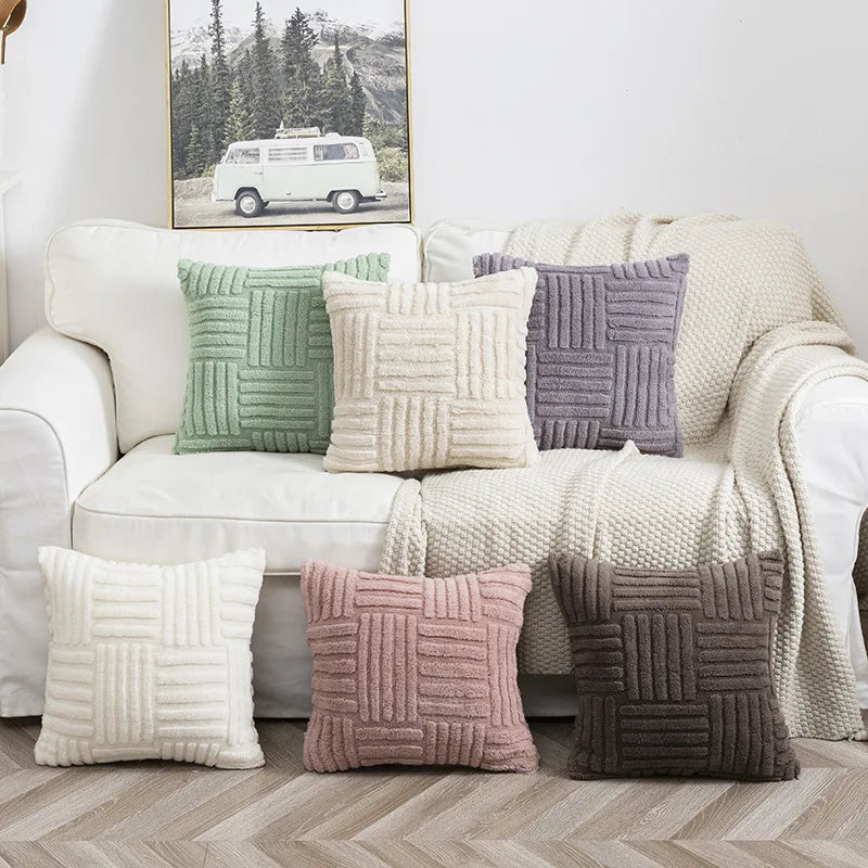 Decorative throw pillow cover