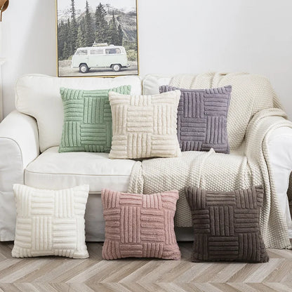 Decorative throw pillow cover