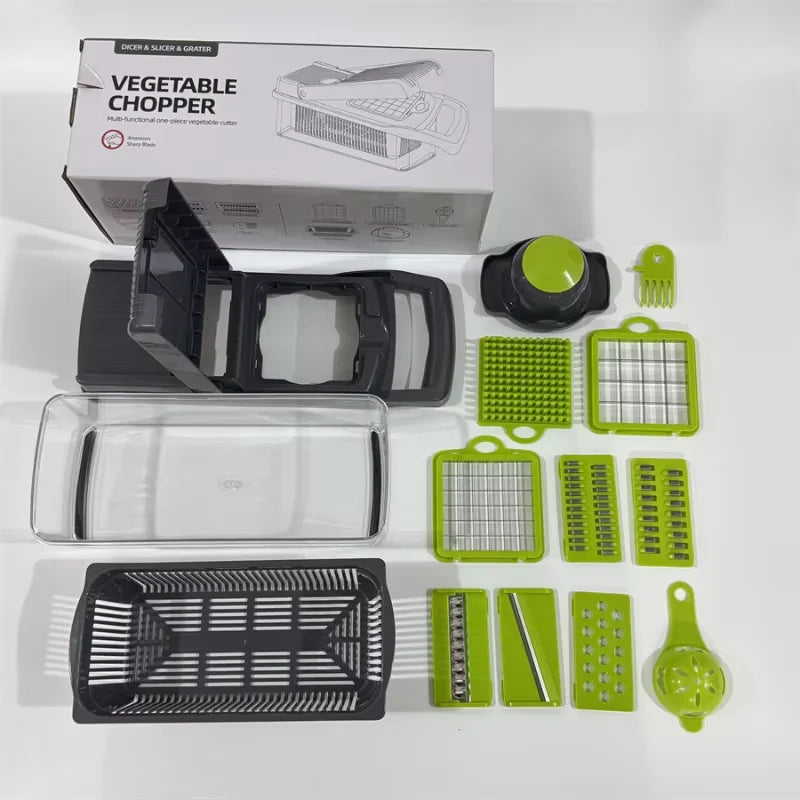 14-Piece Multifunctional Vegetable Grater Slicer