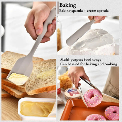15-Piece Food Grade Silicone Kitchen Cooking Utensils Set