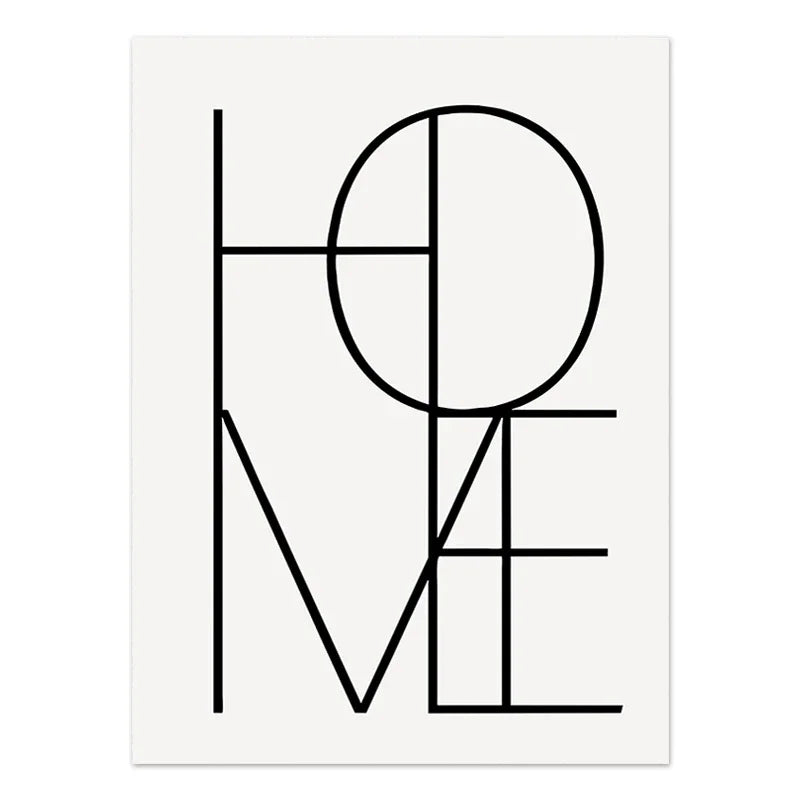 Abstract Boho Geometric Line Canvas Wall Art