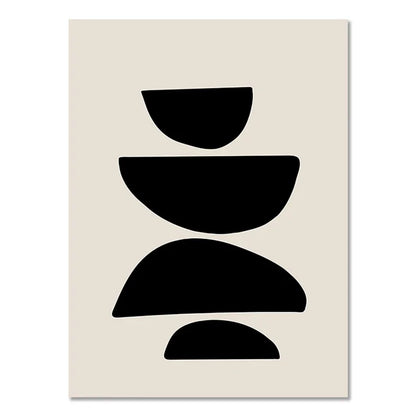 Abstract Boho Geometric Line Canvas Wall Art