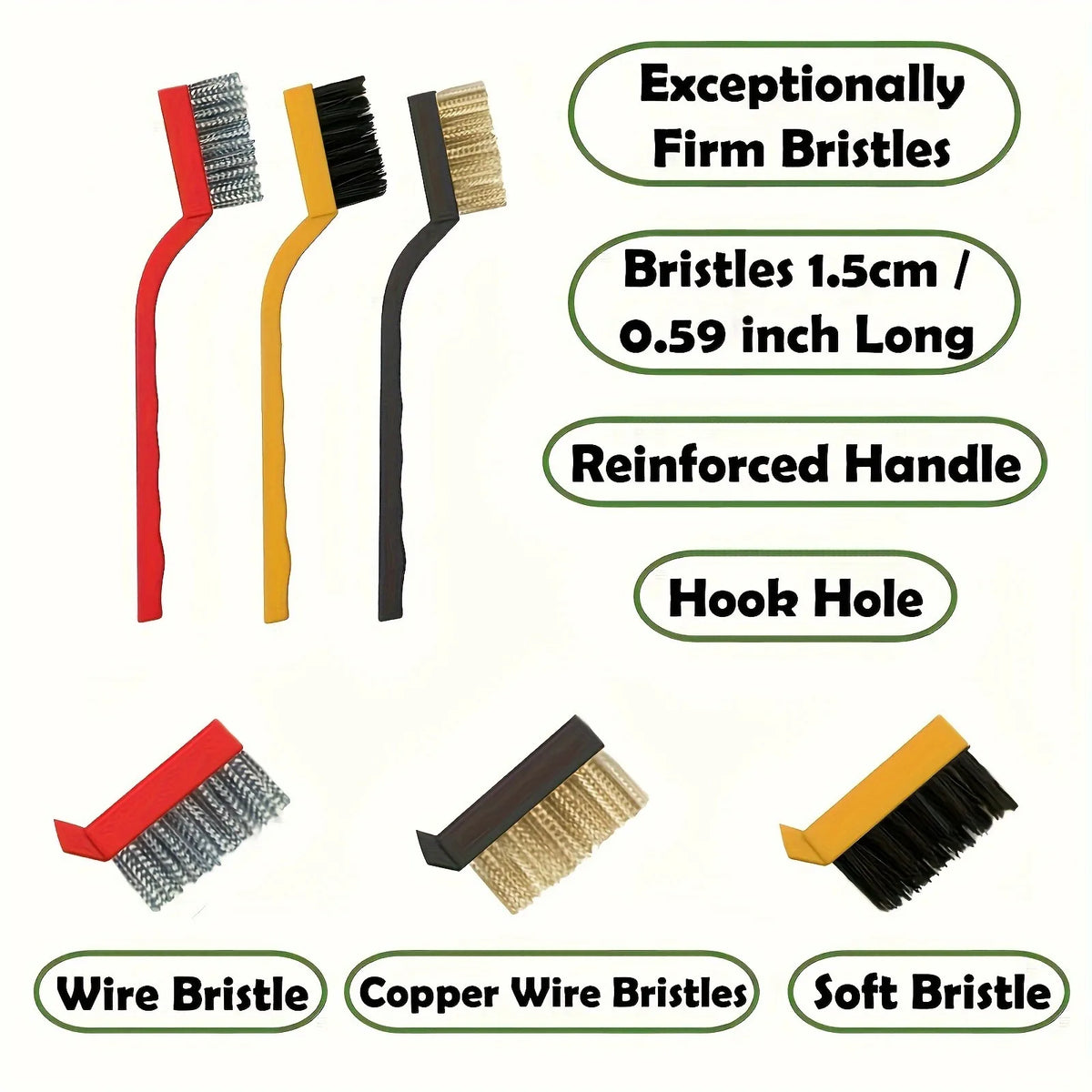 Hard Bristle Crevice Cleaning Brush