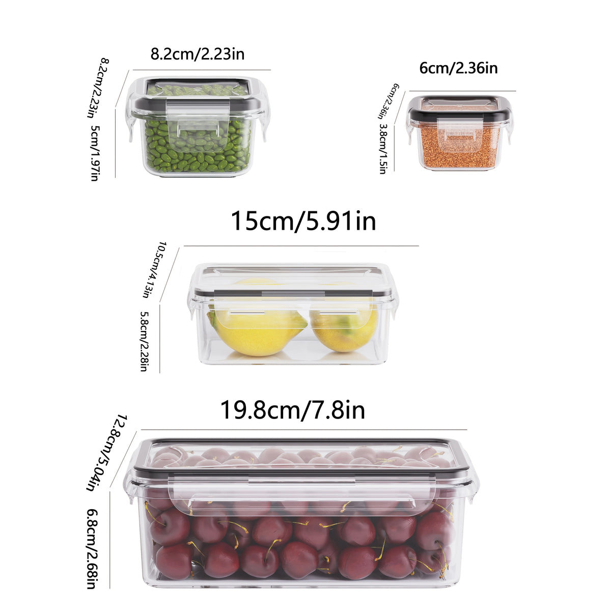 4-Piece Airtight Food Storage Containers set