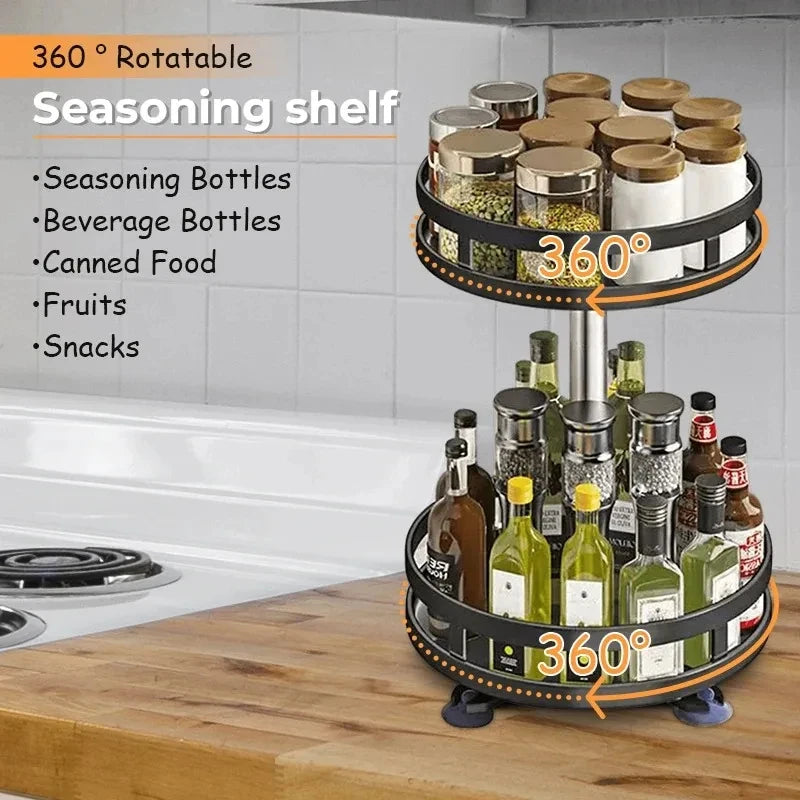 Rotatable Kitchen Storage Rack