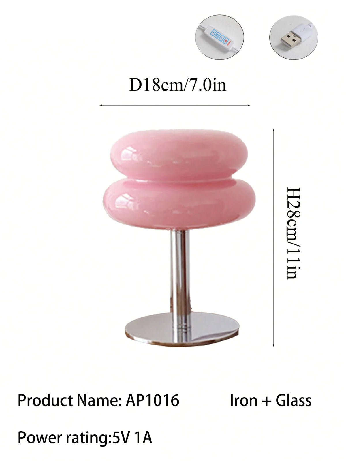 Macaron Glass LED Table Lamp