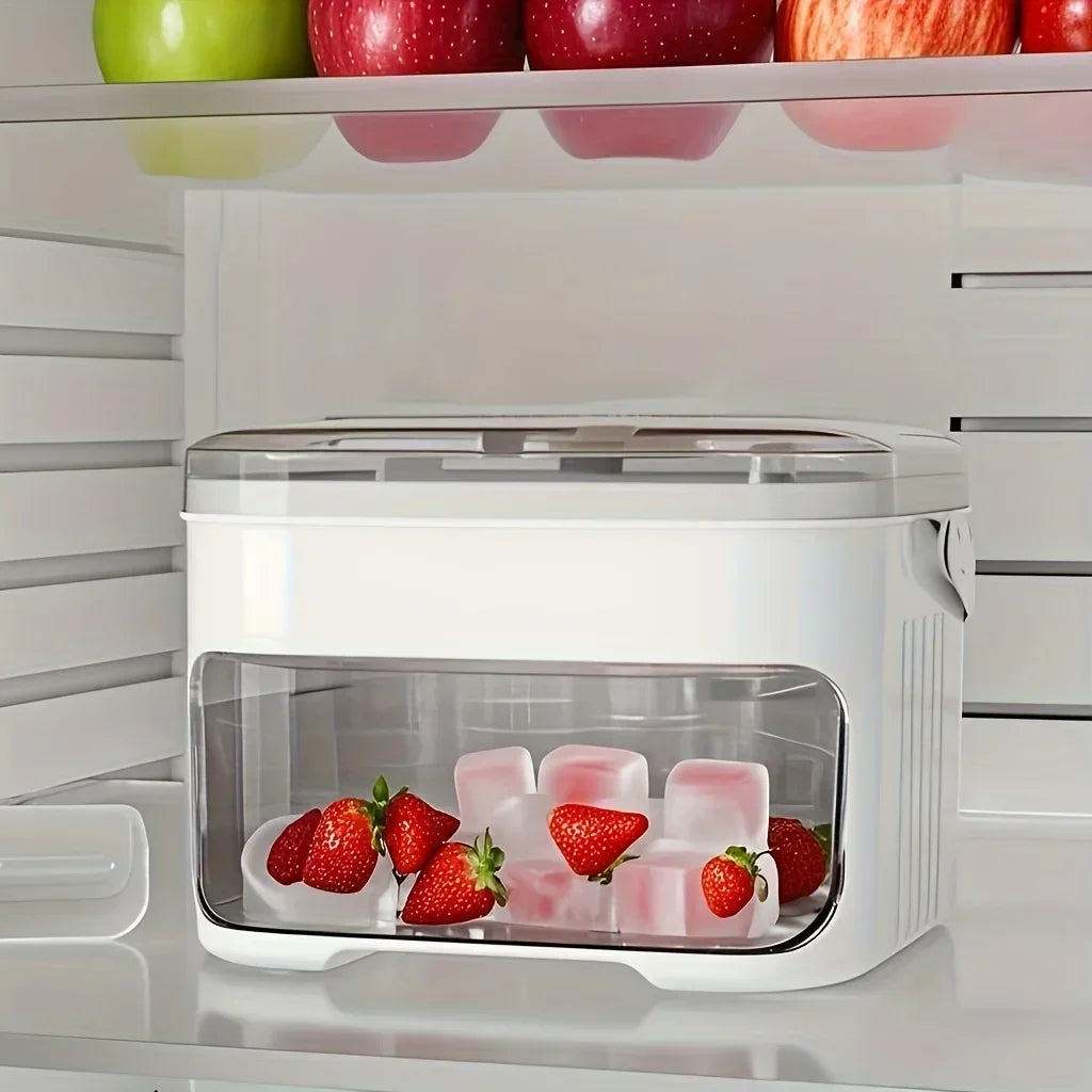 Cube Ice Maker Double-Layer Ice Storage Box