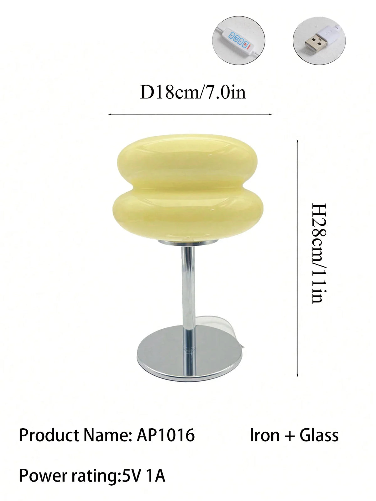 Macaron Glass LED Table Lamp