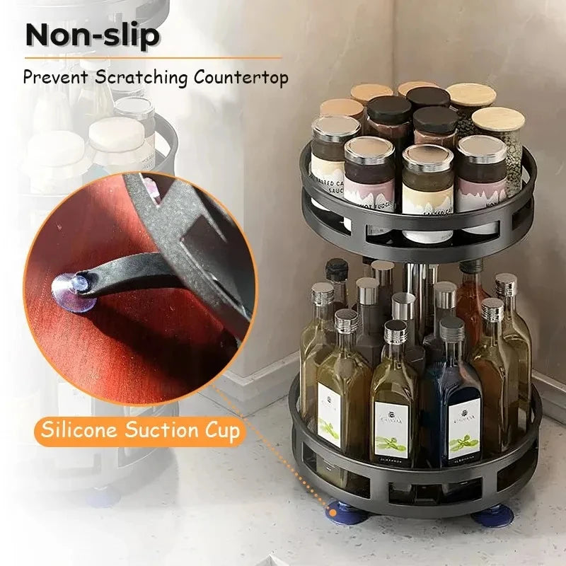Rotatable Kitchen Storage Rack