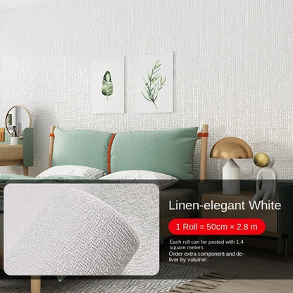 Thick Self-Adhesive Linen Wallpaper