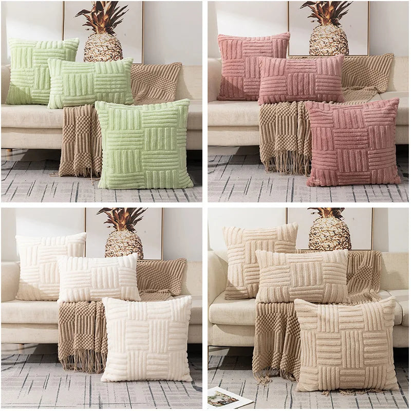 Decorative throw pillow cover