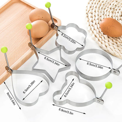 5-Piece Stainless Steel Egg Rings