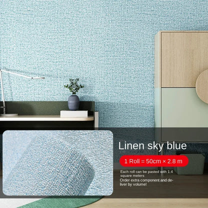 Thick Self-Adhesive Linen Wallpaper