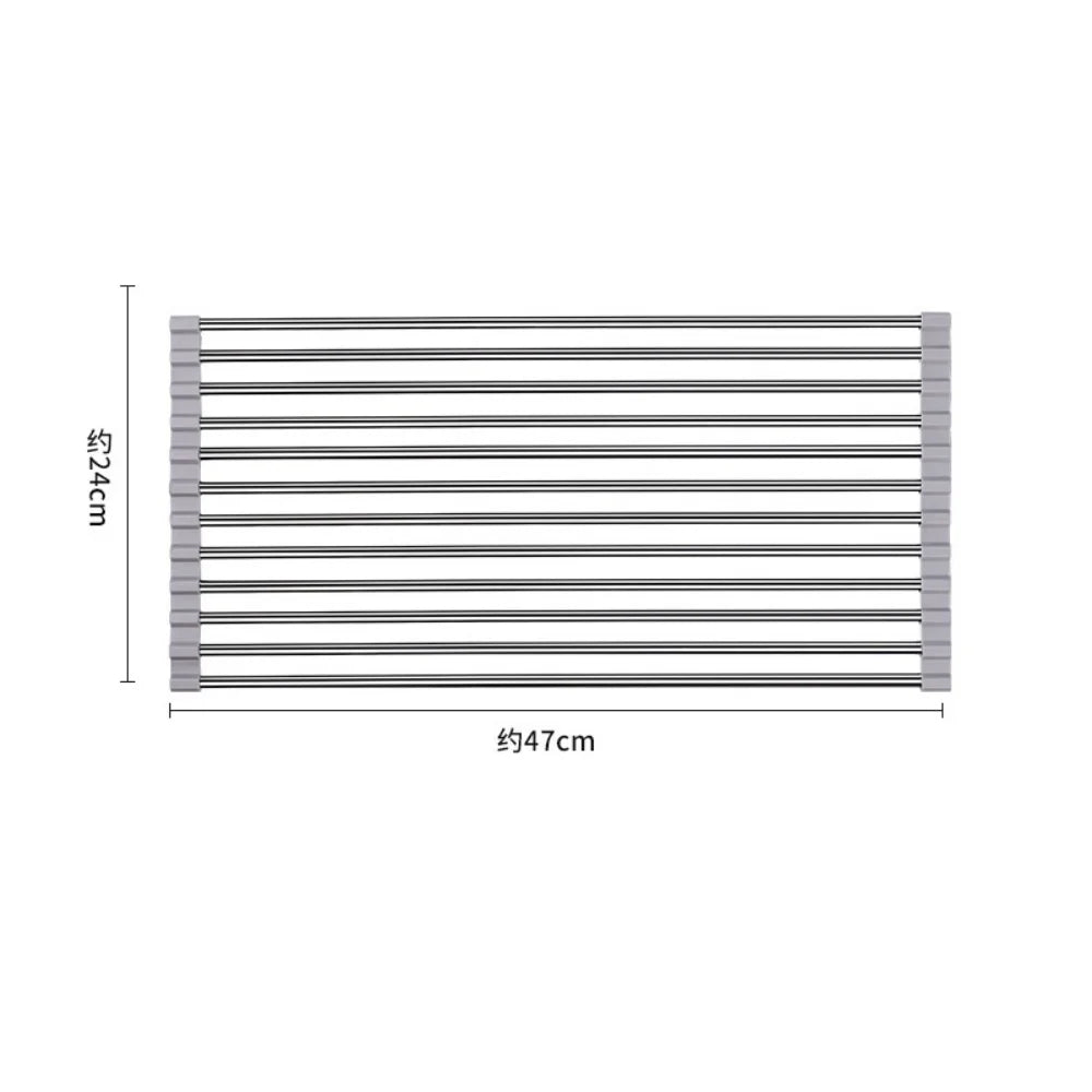 Rollable Stainless Steel Sink Drying Rack