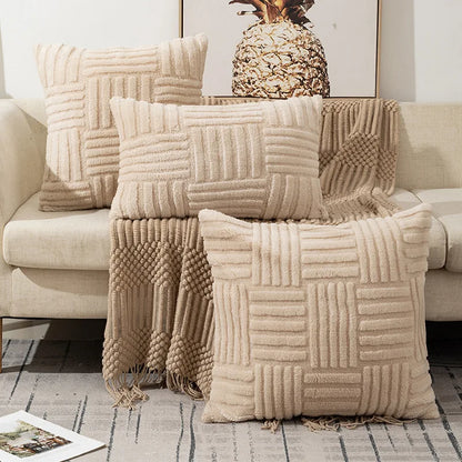 Decorative throw pillow cover