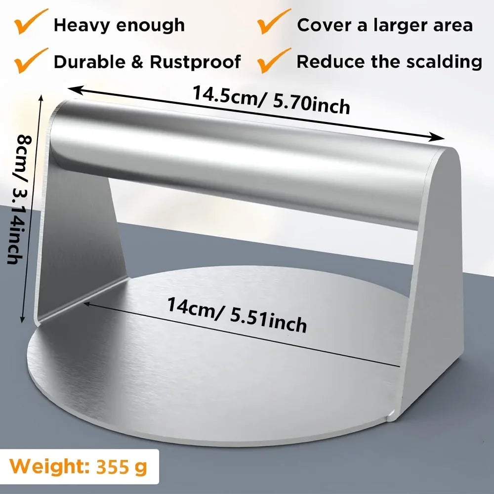 Stainless Steel Non-Stick Burger Meat Press