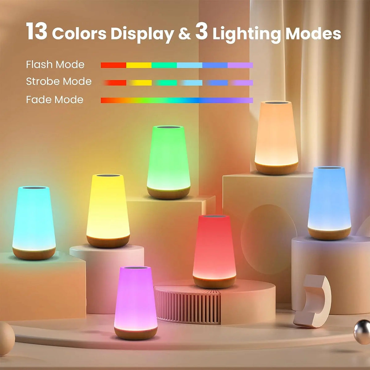 13-Color RGB Touch Table Lamp