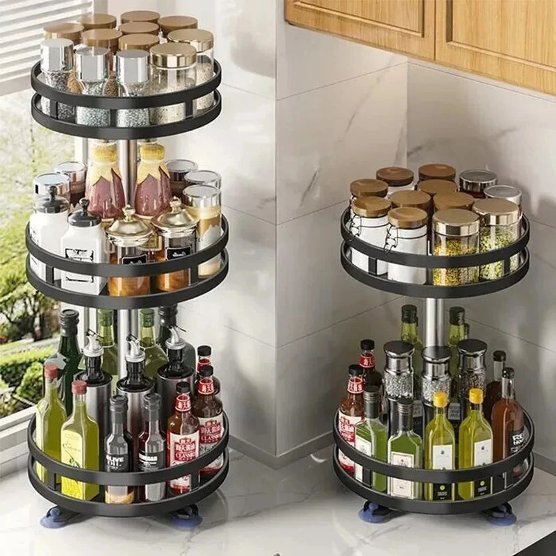 Rotatable Kitchen Storage Rack
